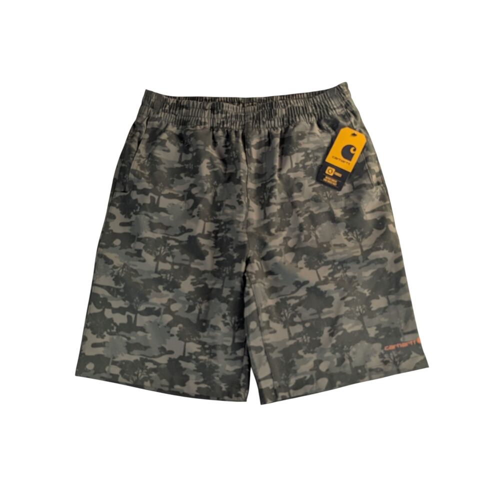 Carhartt Boys Kids Large 14/16 Rugged Flex Camo Work Shorts Tree Camo Print NWT